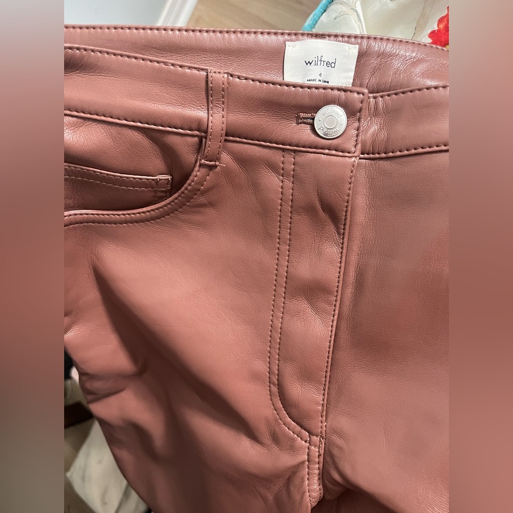 Melina Aritzia Wilfred Leather Pants